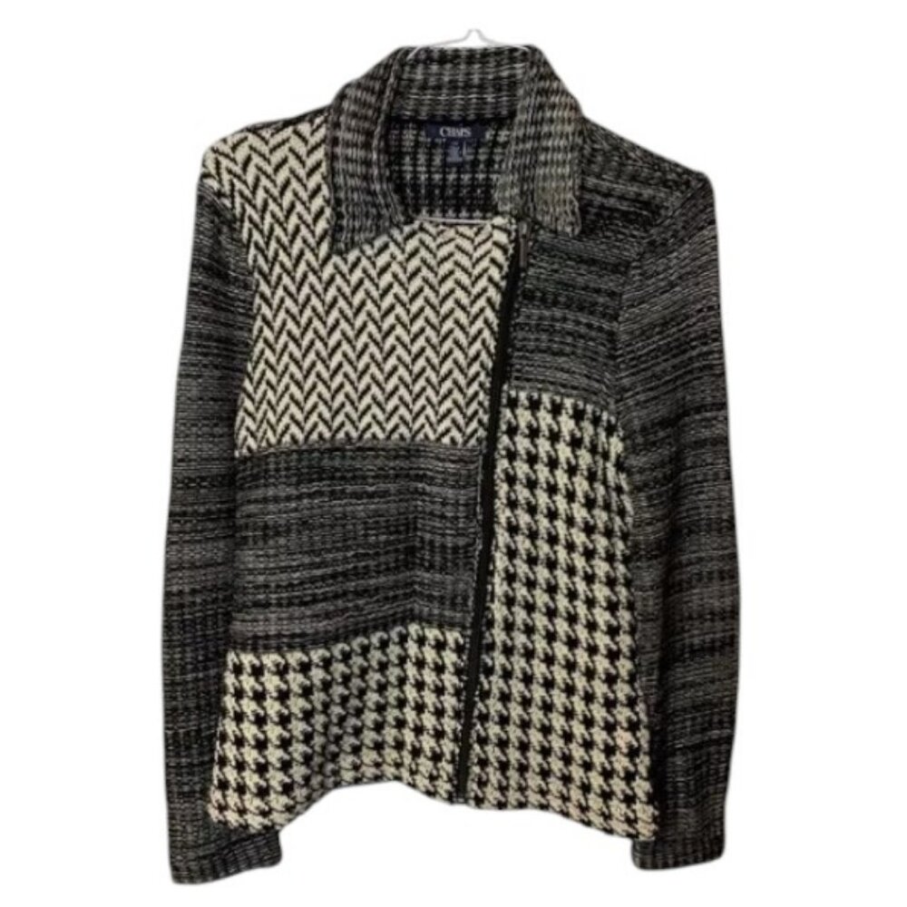 Chaps black/white pattern jacket size M